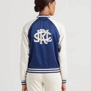 Ralph Lauren Blue and White Varsity Jacket